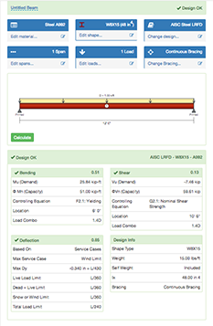 WebStructural - Free Steel Beam Design