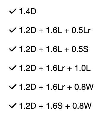 LRFD Combinations